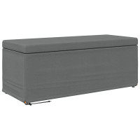 Produktbild för Pall Mörkgrå 101 x 41 x 40 cm Tyg och Konstruerat Trä