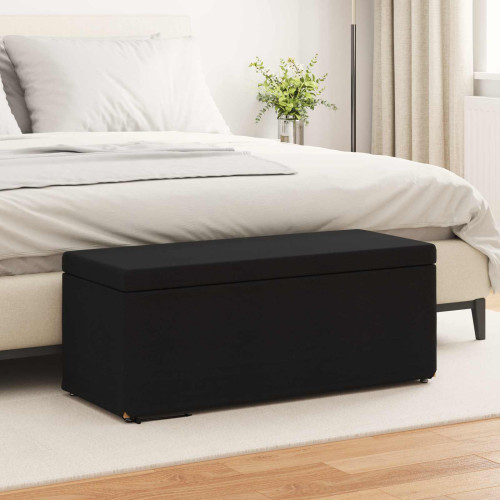vidaXL Pall Svart 101 x 41 x 40 cm Tyg och Konstruerat Trä