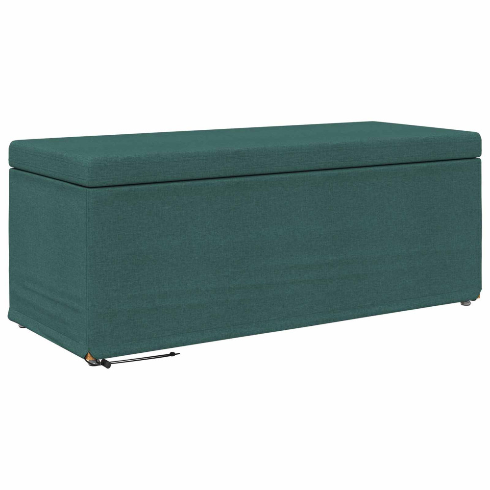 Produktbild för Pall Mörkgrön 101 x 41 x 40 cm Tyg och Konstruerat Trä