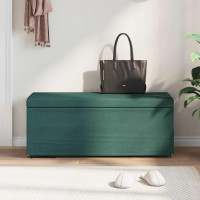 Produktbild för Pall Mörkgrön 101 x 41 x 40 cm Tyg och Konstruerat Trä