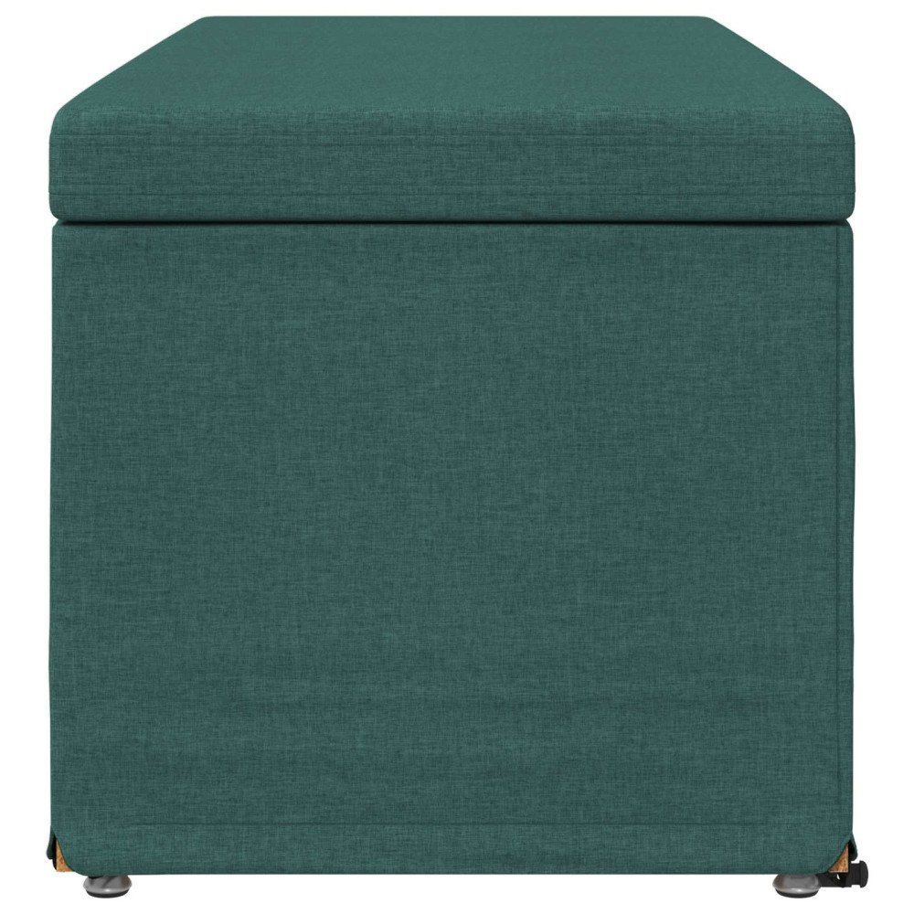 Produktbild för Pall Mörkgrön 101 x 41 x 40 cm Tyg och Konstruerat Trä