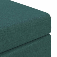 Produktbild för Pall Mörkgrön 101 x 41 x 40 cm Tyg och Konstruerat Trä