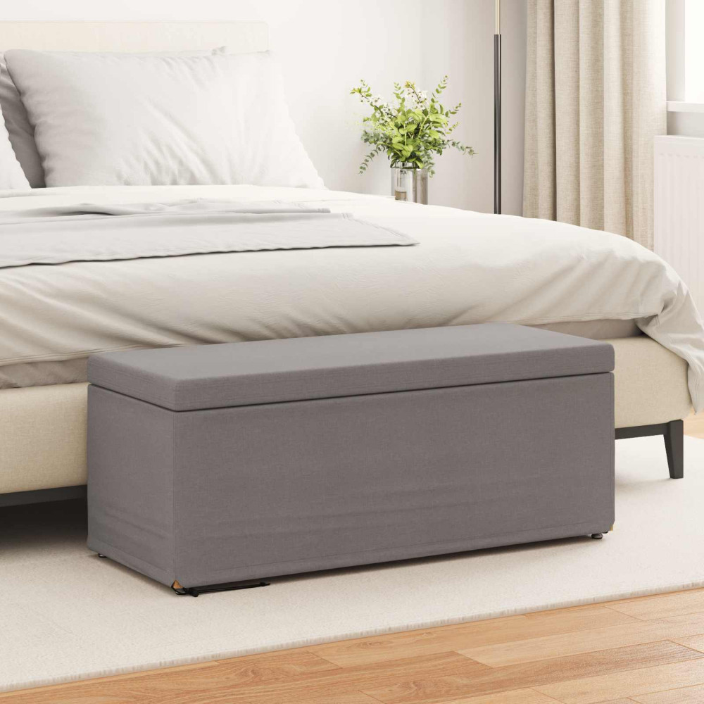 Produktbild för Pall Taupe 101 x 41 x 40 cm Tyg och Konstruerat Trä