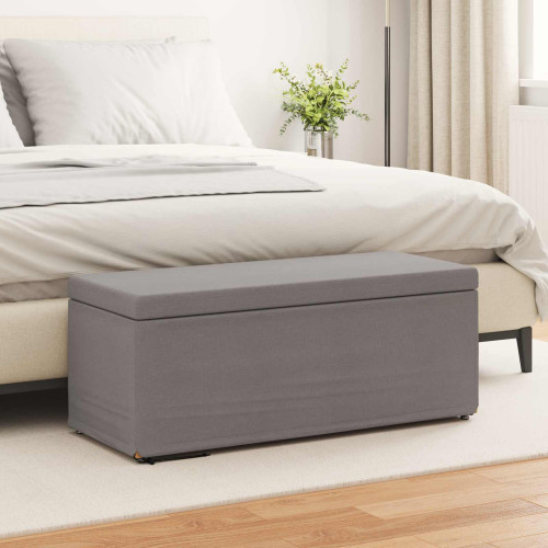 vidaXL Pall Taupe 101 x 41 x 40 cm Tyg och Konstruerat Trä