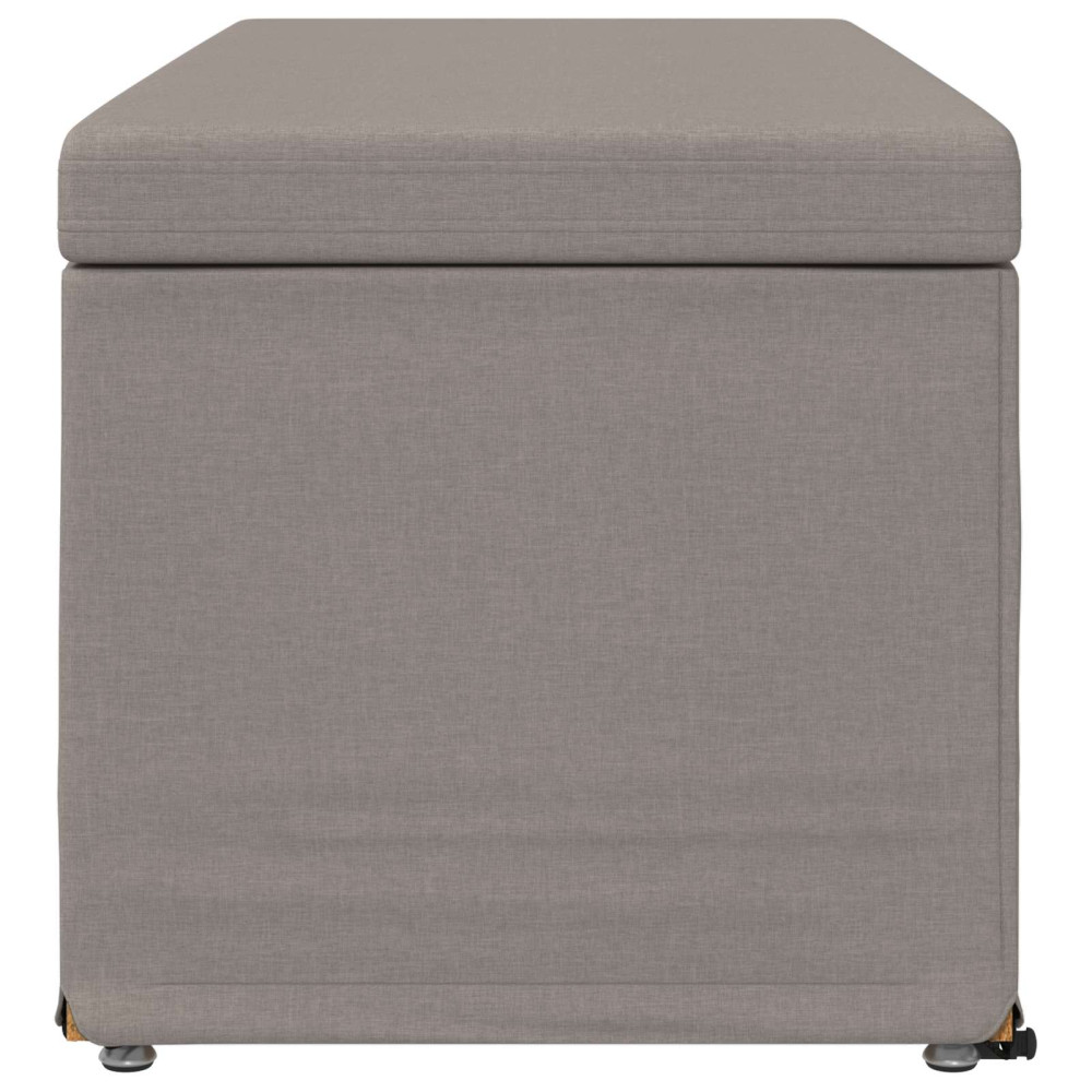 Produktbild för Pall Taupe 101 x 41 x 40 cm Tyg och Konstruerat Trä