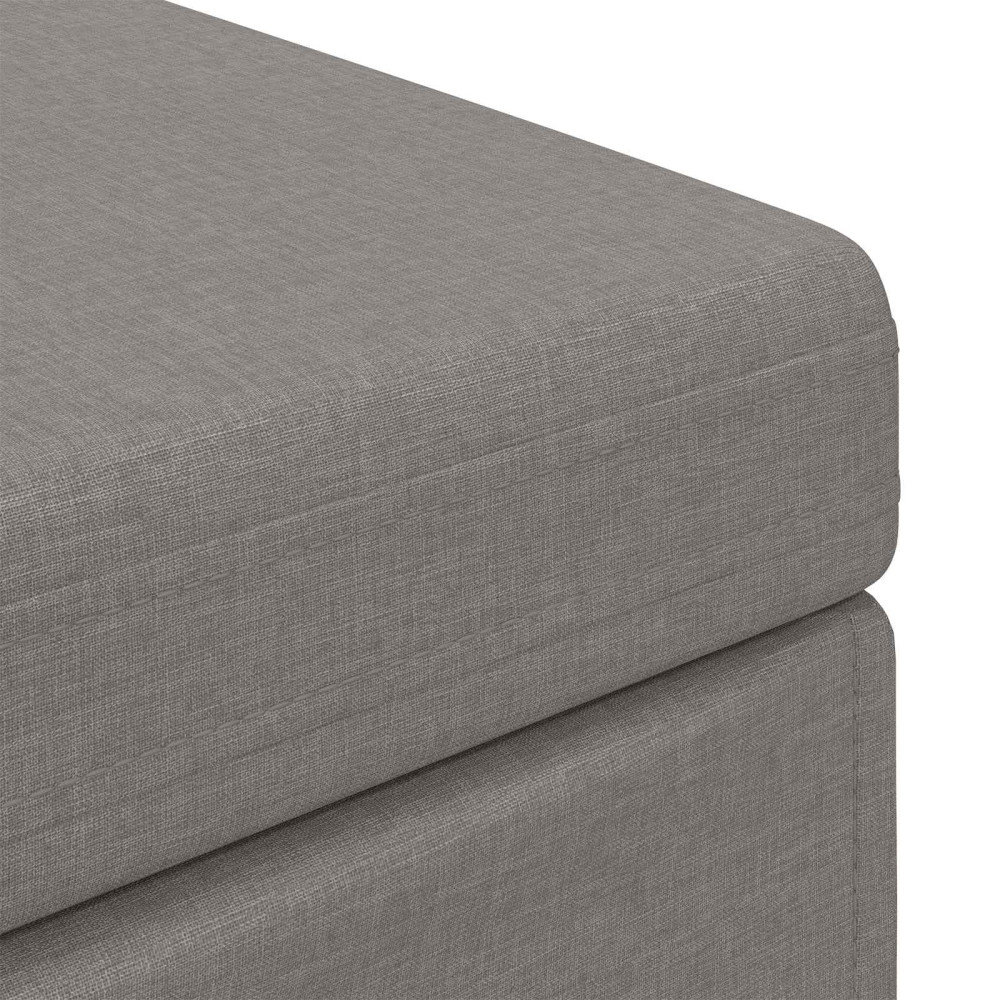 Produktbild för Pall Taupe 101 x 41 x 40 cm Tyg och Konstruerat Trä