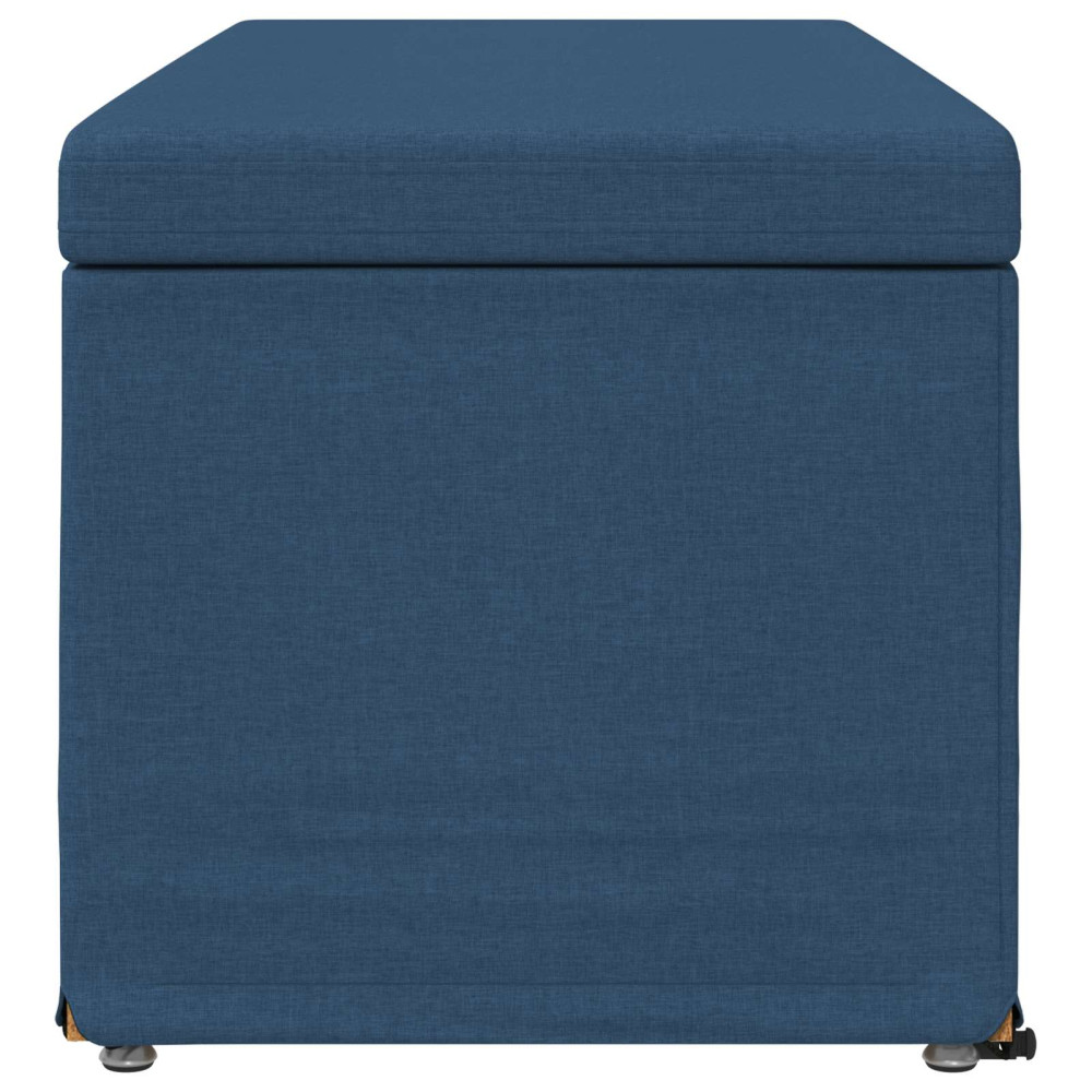 Produktbild för Pall Blå 101 x 41 x 40 cm Tyg och Konstruerat Trä