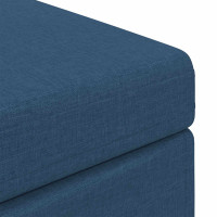 Produktbild för Pall Blå 101 x 41 x 40 cm Tyg och Konstruerat Trä