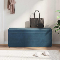 Produktbild för Pall Blå 101 x 41 x 40 cm Sammet och konstruerat trä
