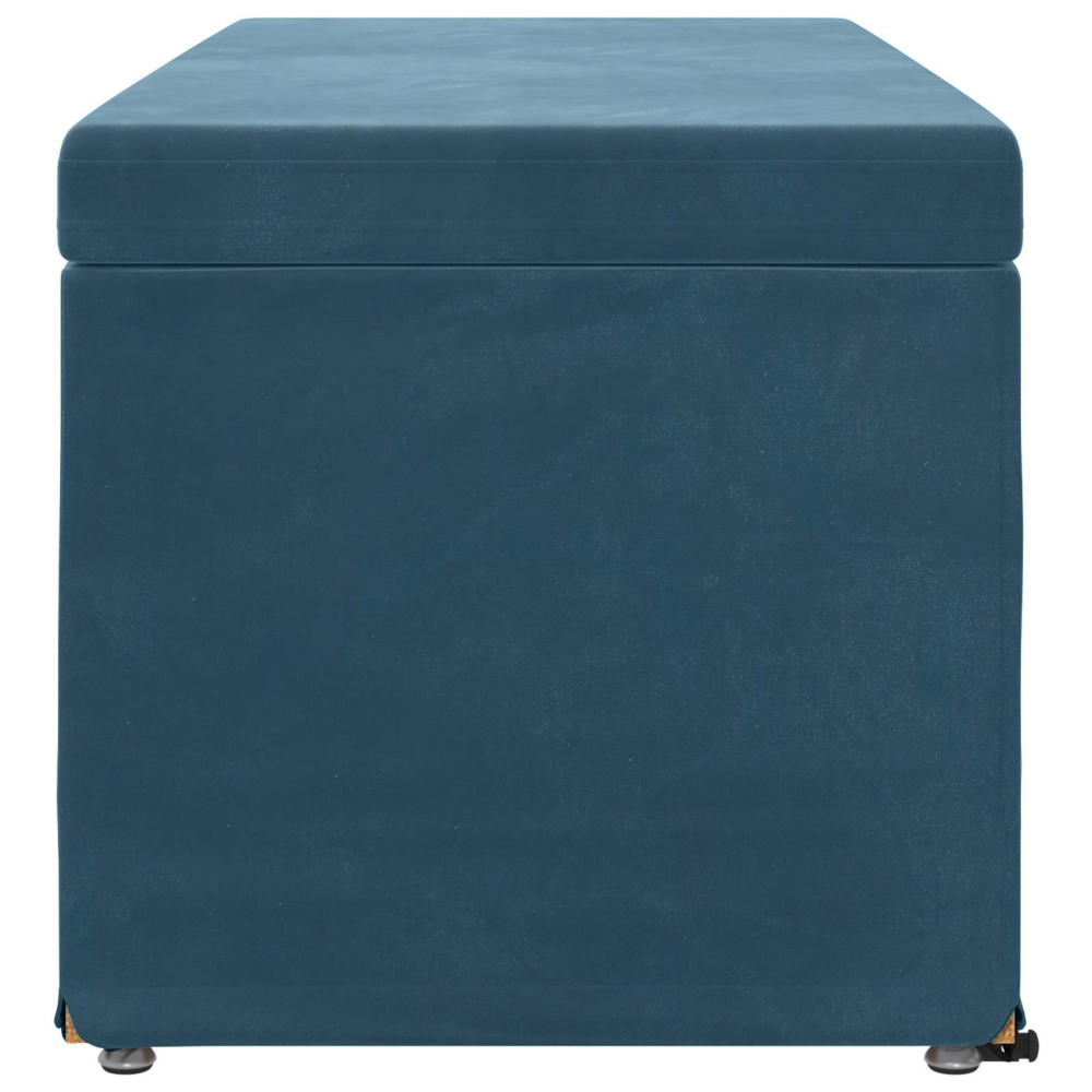 Produktbild för Pall Blå 101 x 41 x 40 cm Sammet och konstruerat trä