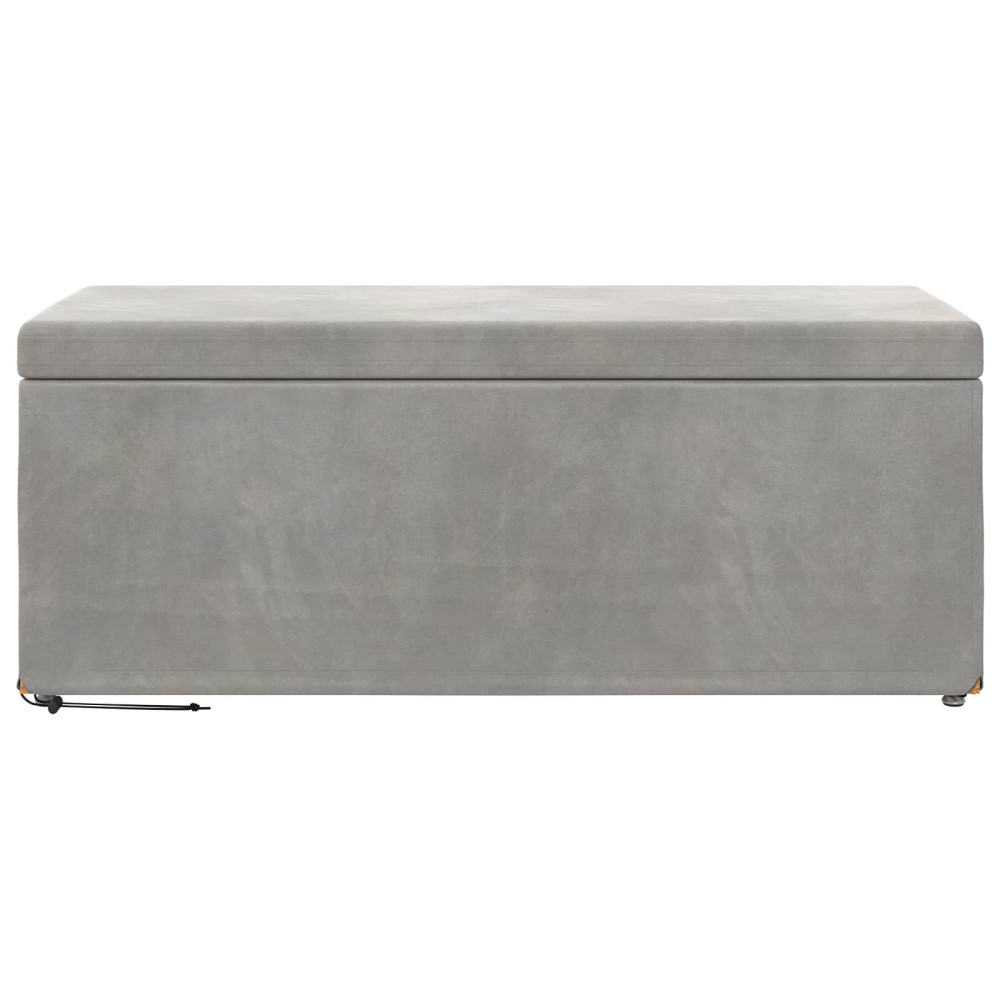 Produktbild för Pall Ljusgrå 101 x 41 x 40 cm Sammet och konstruerat trä