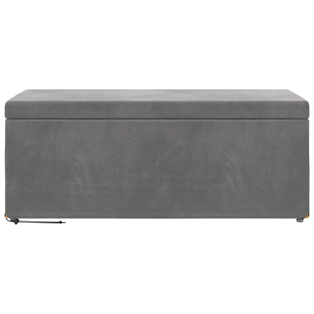 Produktbild för Pall Mörkgrå 101 x 41 x 40 cm Sammet och konstruerat trä