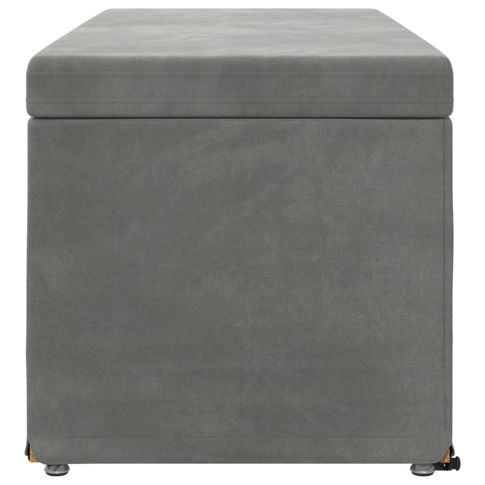 Produktbild för Pall Mörkgrå 101 x 41 x 40 cm Sammet och konstruerat trä