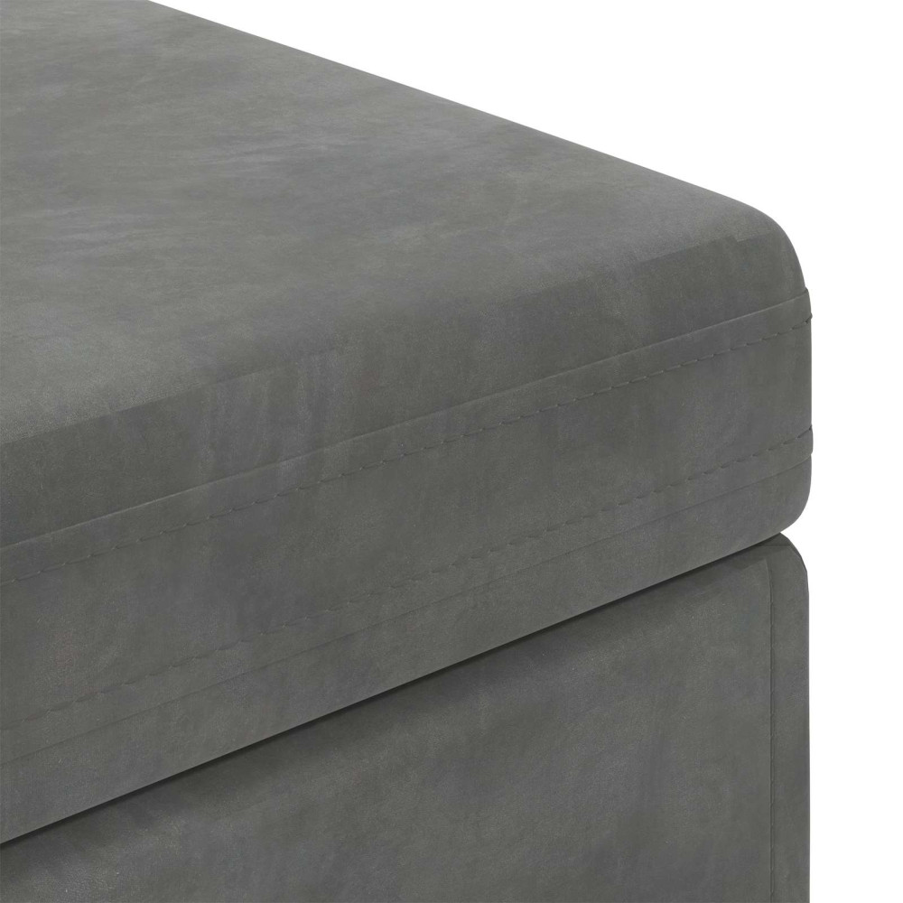 Produktbild för Pall Mörkgrå 101 x 41 x 40 cm Sammet och konstruerat trä