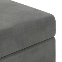 Produktbild för Pall Mörkgrå 101 x 41 x 40 cm Sammet och konstruerat trä