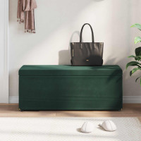 Produktbild för Pall Mörkgrön 101 x 41 x 40 cm Sammet och konstruerat trä