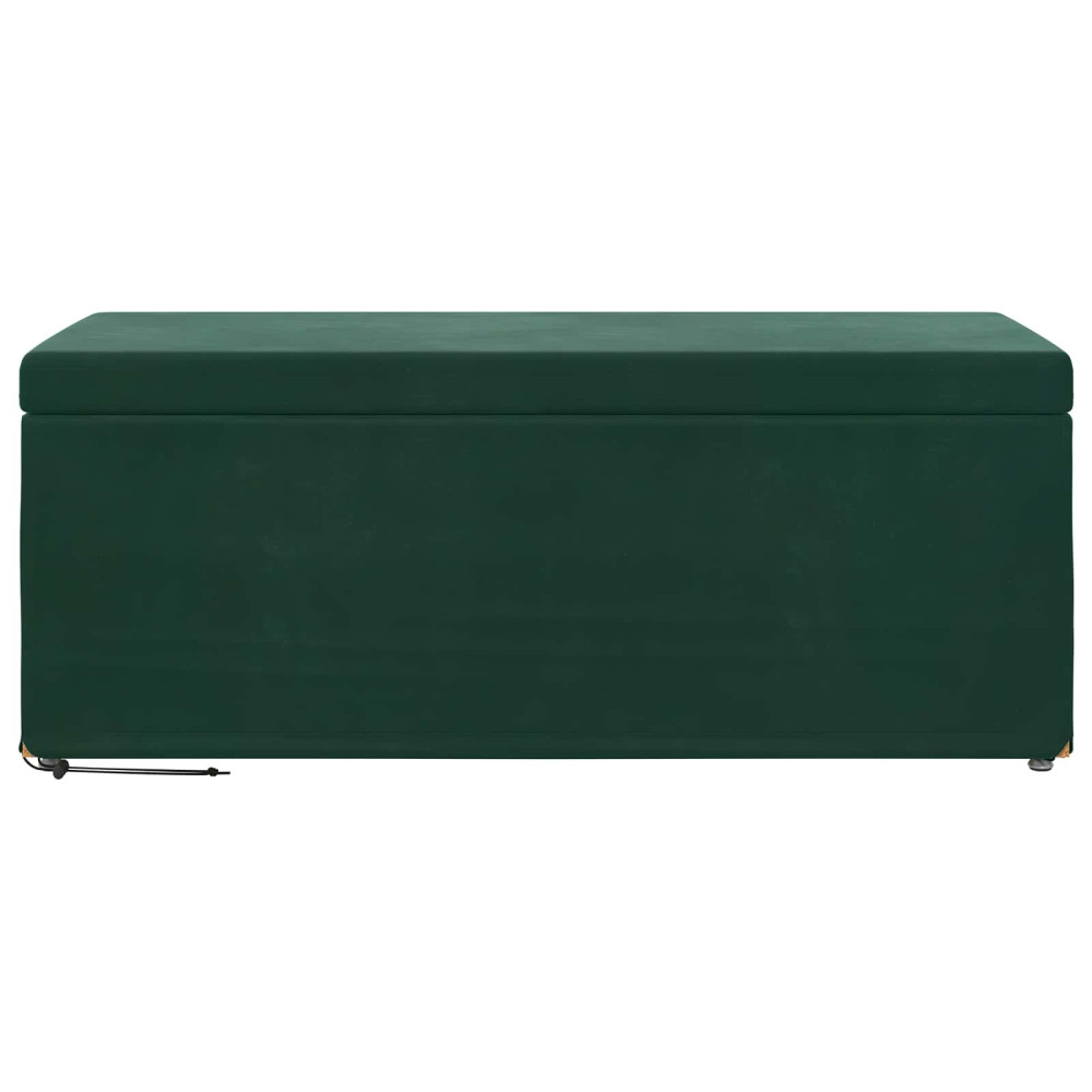 Produktbild för Pall Mörkgrön 101 x 41 x 40 cm Sammet och konstruerat trä