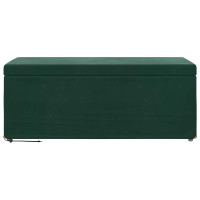 Produktbild för Pall Mörkgrön 101 x 41 x 40 cm Sammet och konstruerat trä
