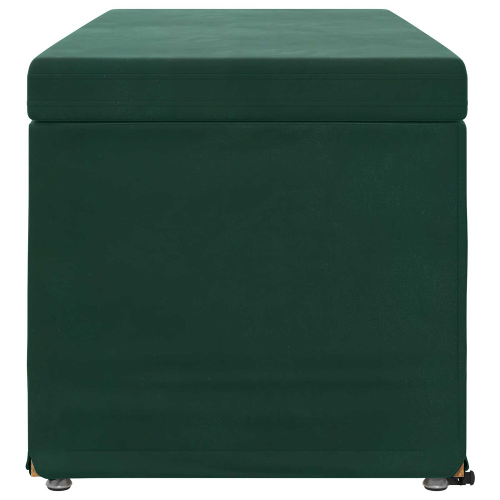Produktbild för Pall Mörkgrön 101 x 41 x 40 cm Sammet och konstruerat trä
