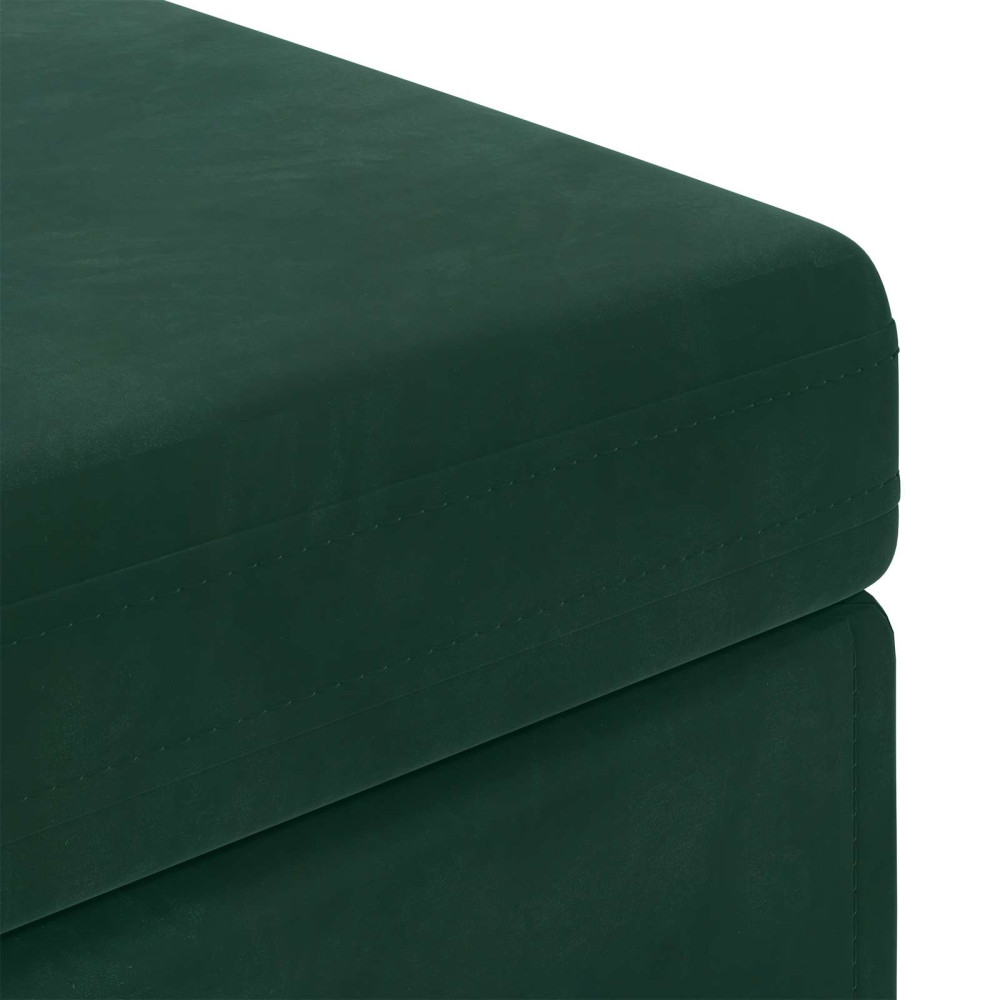 Produktbild för Pall Mörkgrön 101 x 41 x 40 cm Sammet och konstruerat trä