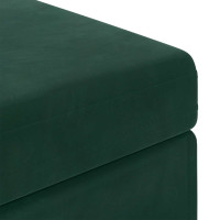 Produktbild för Pall Mörkgrön 101 x 41 x 40 cm Sammet och konstruerat trä