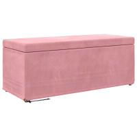 Produktbild för Pall Rosa 101 x 41 x 40 cm Sammet och konstruerat trä