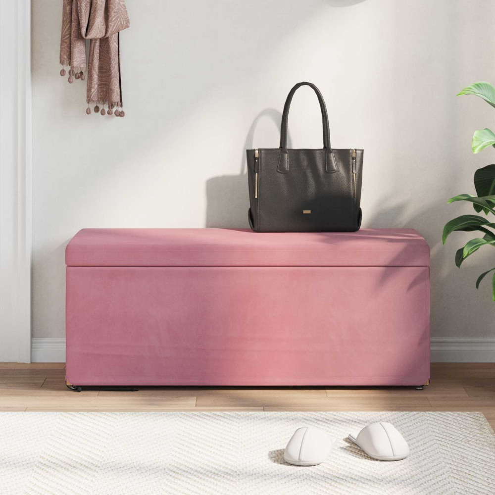 Produktbild för Pall Rosa 101 x 41 x 40 cm Sammet och konstruerat trä