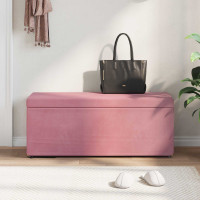 Produktbild för Pall Rosa 101 x 41 x 40 cm Sammet och konstruerat trä