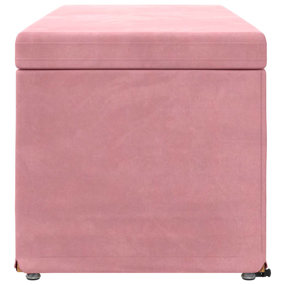 Produktbild för Pall Rosa 101 x 41 x 40 cm Sammet och konstruerat trä