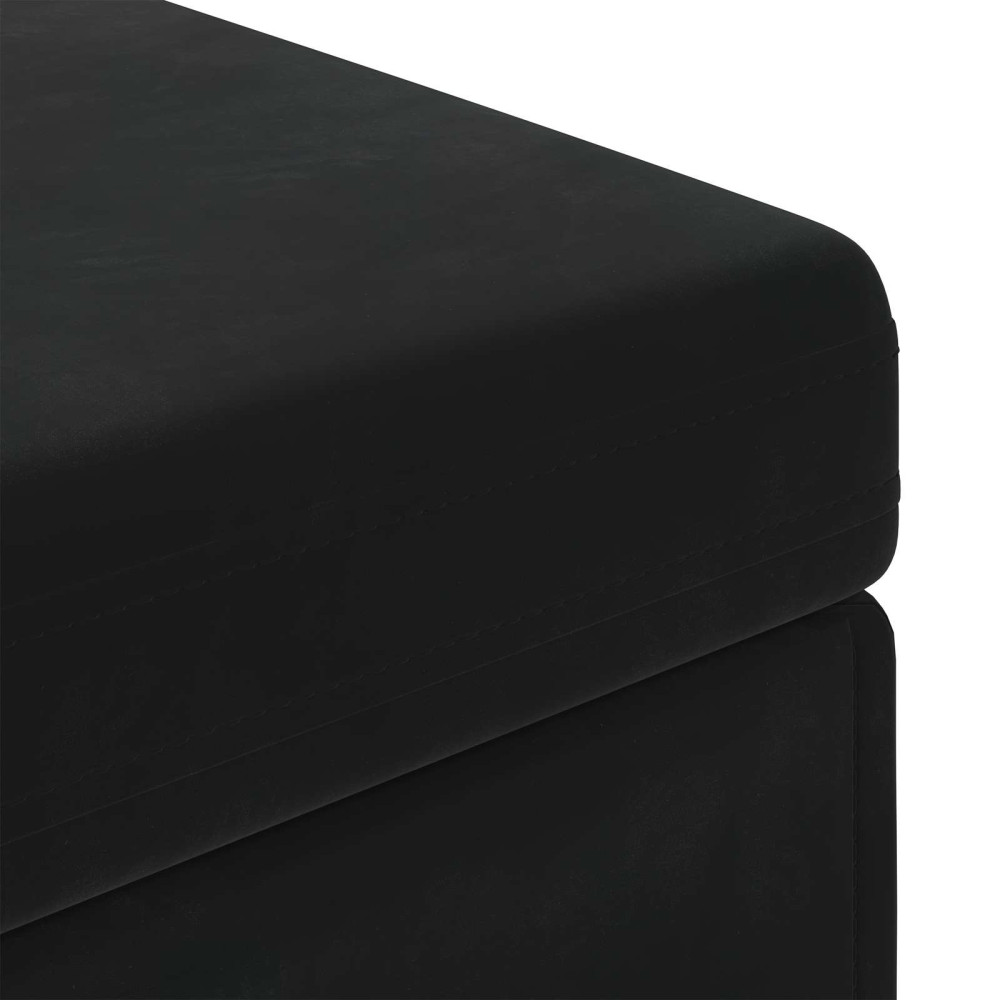Produktbild för Pall Svart 101 x 41 x 40 cm Sammet och konstruerat trä