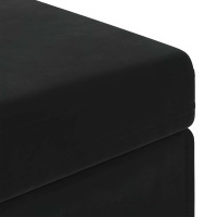 Produktbild för Pall Svart 101 x 41 x 40 cm Sammet och konstruerat trä
