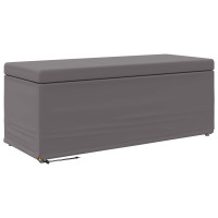 Produktbild för Pall Grå 101 x 41 x 40 cm Konstläder och konstruerat trä