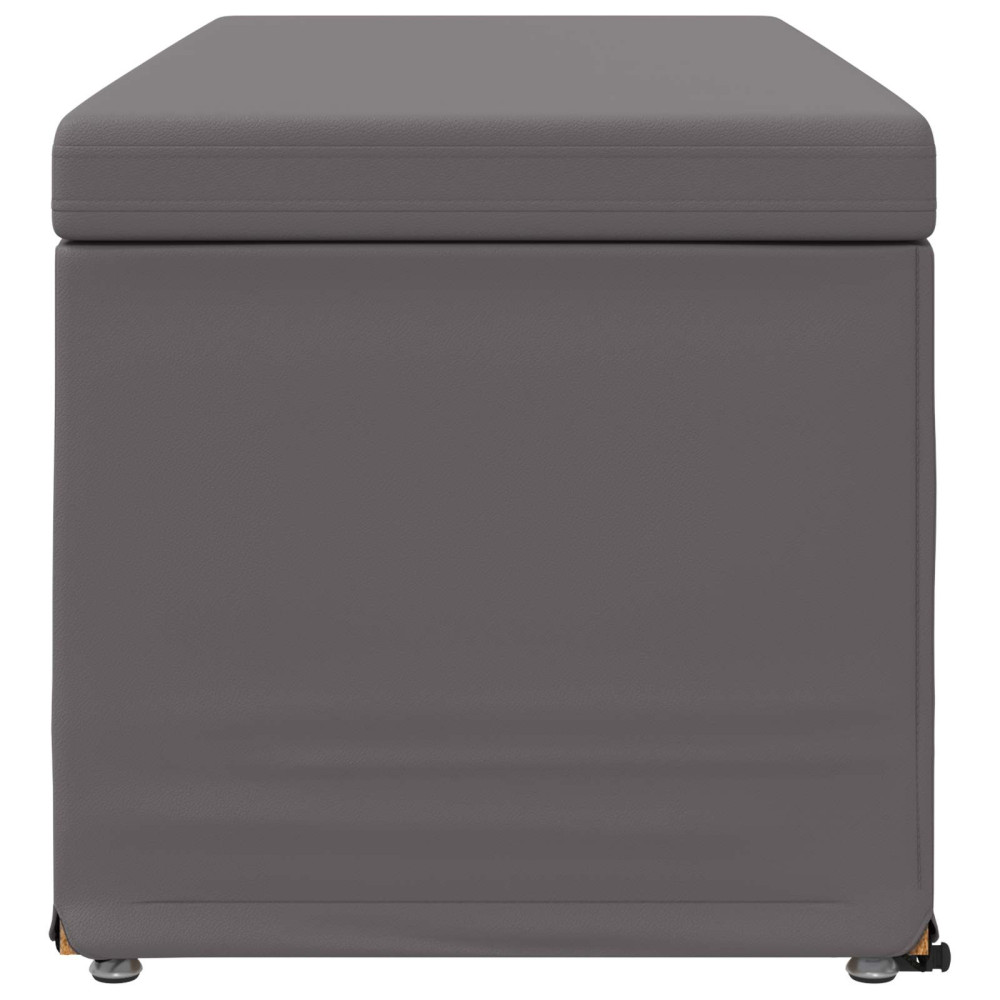 Produktbild för Pall Grå 101 x 41 x 40 cm Konstläder och konstruerat trä