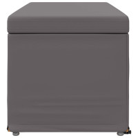 Produktbild för Pall Grå 101 x 41 x 40 cm Konstläder och konstruerat trä