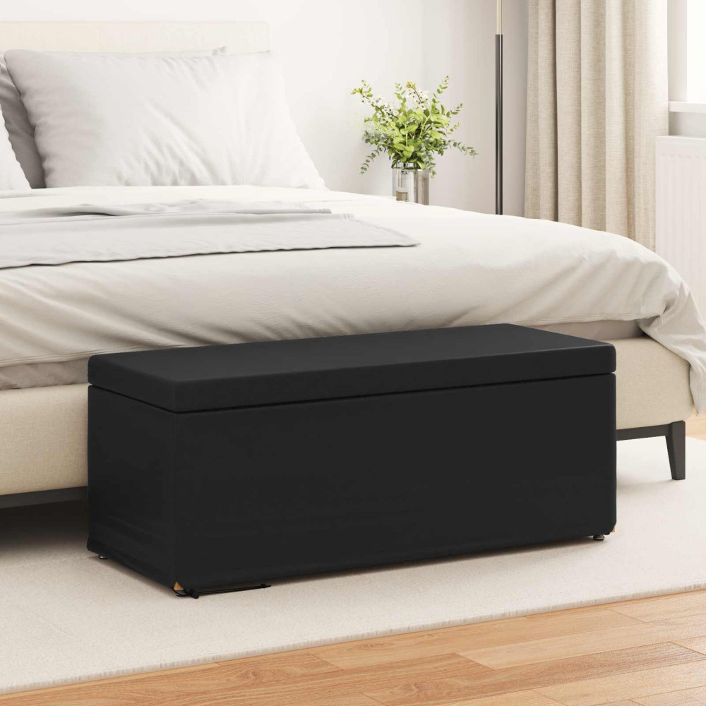 Produktbild för Pall Svart 101 x 41 x 40 cm Konstläder och konstruerat trä