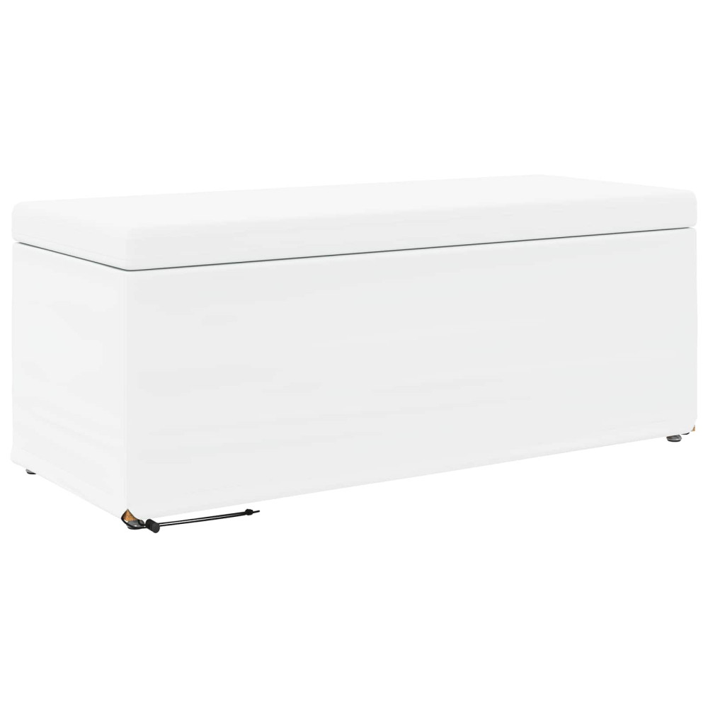Produktbild för Pall Vit 101 x 41 x 40 cm Konstläder och konstruerat trä