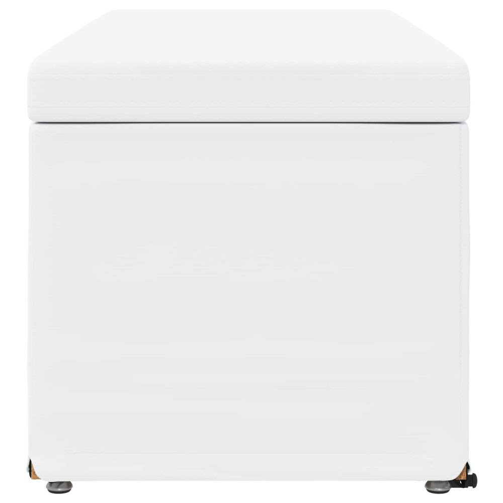 Produktbild för Pall Vit 101 x 41 x 40 cm Konstläder och konstruerat trä