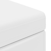 Produktbild för Pall Vit 101 x 41 x 40 cm Konstläder och konstruerat trä