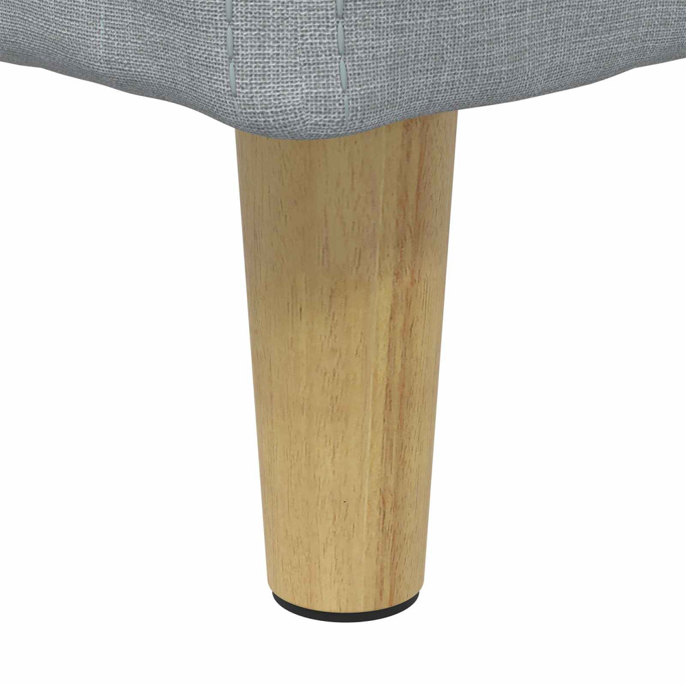 Produktbild för Ottoman med förvaring med kudde Ljusgrå 40 x 40 x 45 cm tyg