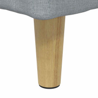 Produktbild för Ottoman med förvaring med kudde Ljusgrå 40 x 40 x 45 cm tyg