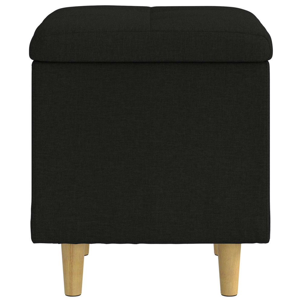 Produktbild för Förvaringspall med kudde Svart 40 x 40 x 45 cm tyg