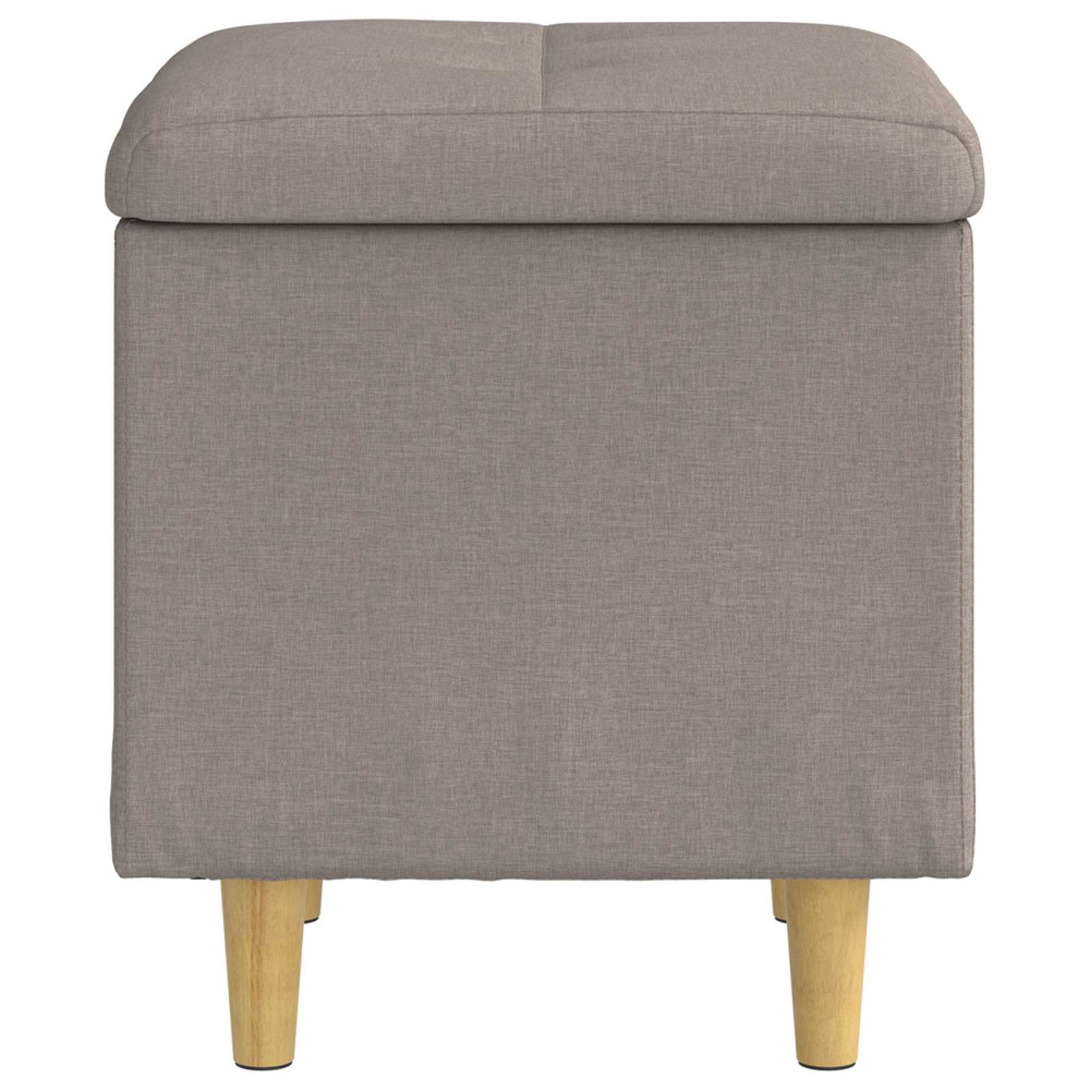 Produktbild för Förvaringspall med kudde Taupe 40 x 40 x 45 cm tyg