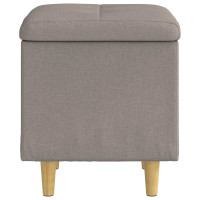 Produktbild för Förvaringspall med kudde Taupe 40 x 40 x 45 cm tyg