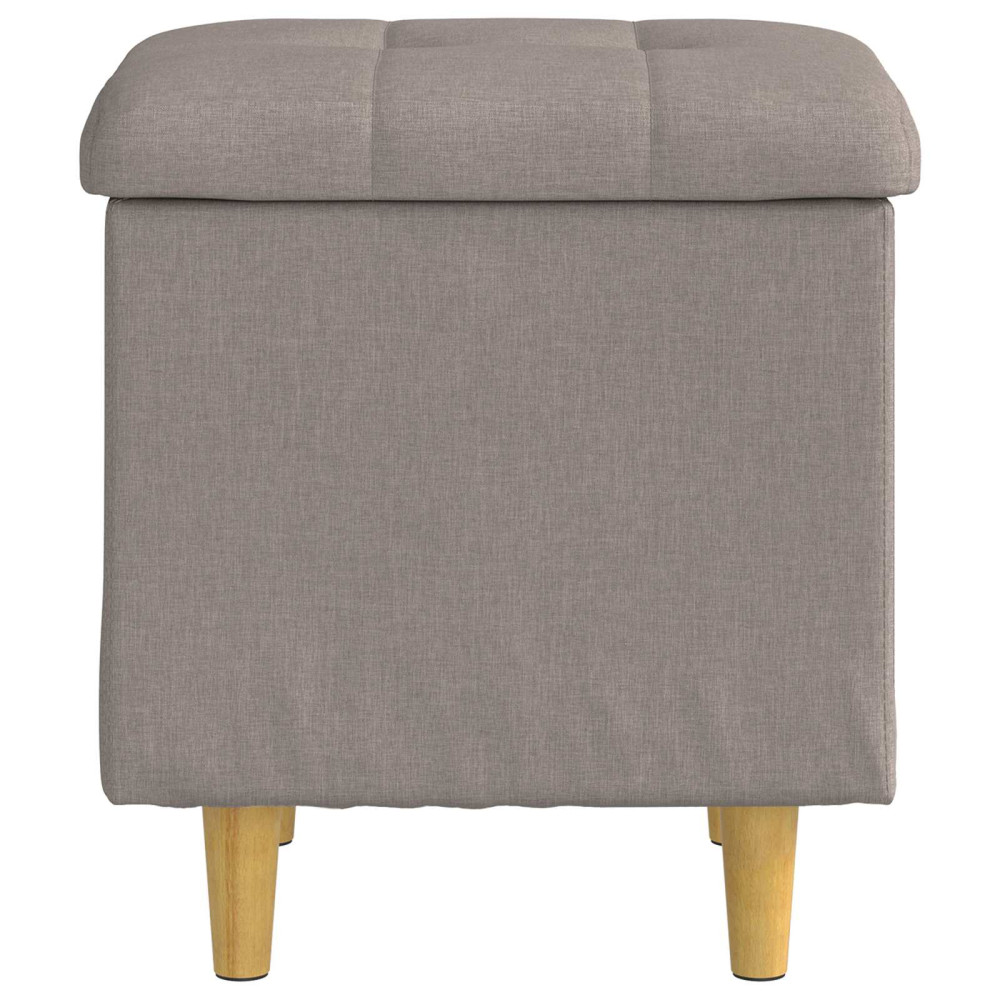 Produktbild för Förvaringspall med kudde Taupe 40 x 40 x 45 cm tyg