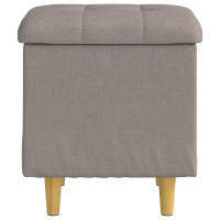 Produktbild för Förvaringspall med kudde Taupe 40 x 40 x 45 cm tyg