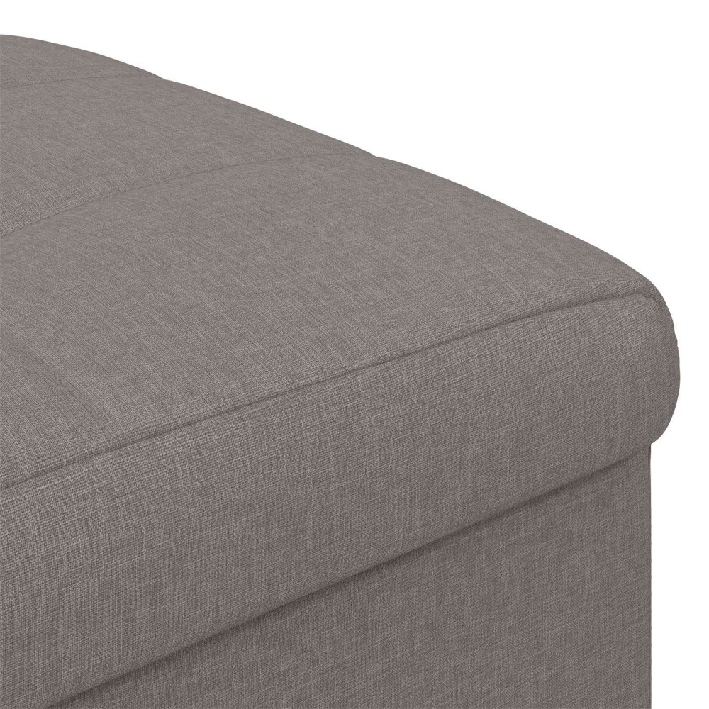 Produktbild för Förvaringspall med kudde Taupe 40 x 40 x 45 cm tyg