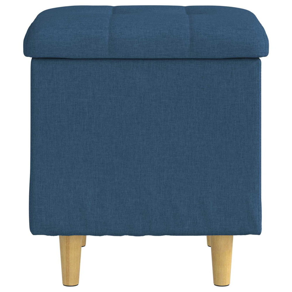Produktbild för Förvaringspall med kudde Blå 40 x 40 x 45 cm tyg