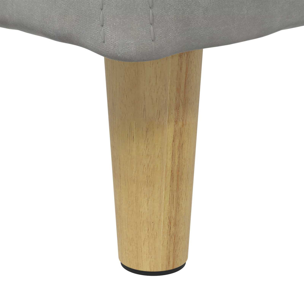 Produktbild för Förvaringspall med kudde Ljusgrå 40 x 40 x 45 cm Sammet