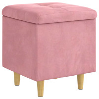 Produktbild för Ottoman med förvaring 40 x 40 x 45 cm Sammet
