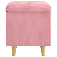 Produktbild för Ottoman med förvaring 40 x 40 x 45 cm Sammet